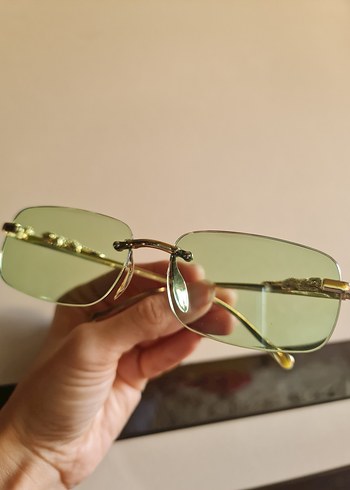 Beden altın Renk Minimalist Altın Şeffaf Kadın Gözlüğü