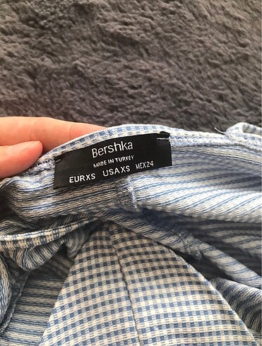 xs Beden mavi Renk Bershka mini elbise
