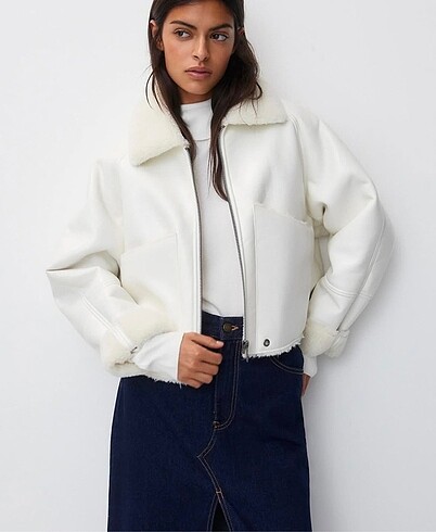Pull&Bear Süni Yünlü Ceket