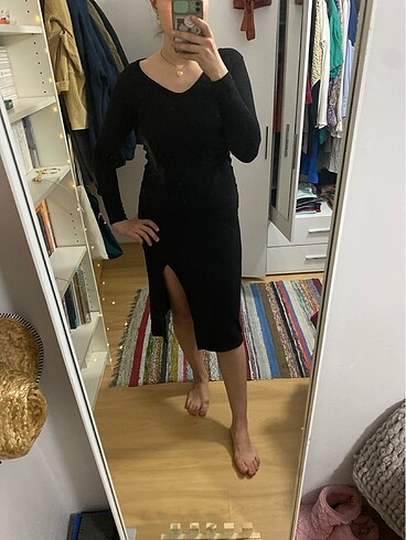 Siyah likralı elbise