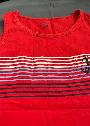 Parlak Kırmızı Çocuk Atlet - Görsel 2