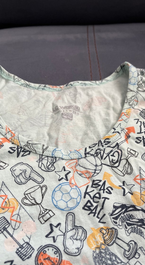 Çok Renkli Baskılı Erkek Çocuk Atlet - Görsel 2