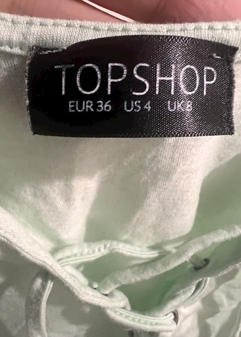 Topshop Yeşil Halter Yaka Kolsuz Kadın crop
