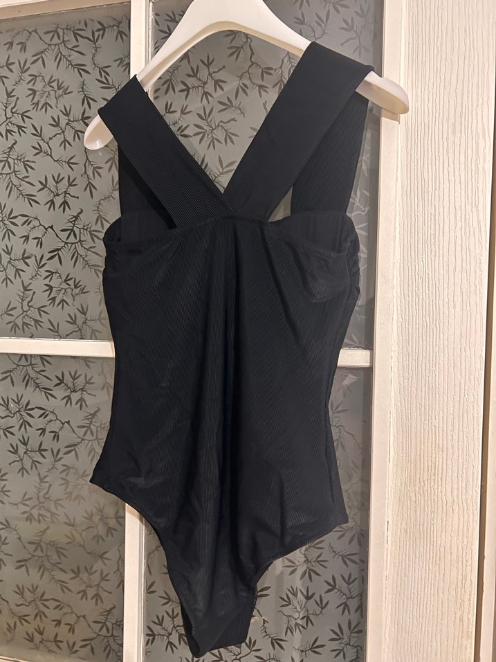 Siyah kadife doku Kadın Mayo #penti - Görsel 4