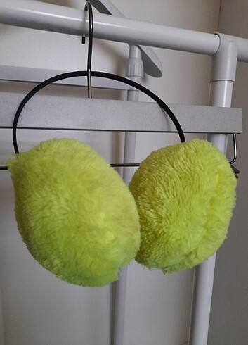 Peluş Kışlık Kulaklık - Neon Sarı
