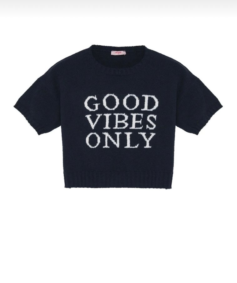 Kısa Kollu Lacivert Kadın Kazak - Görsel 3