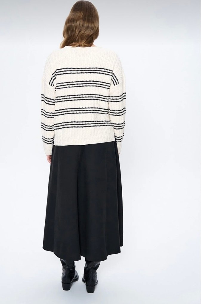 Çizgili Kadın Kazak - Görsel 3