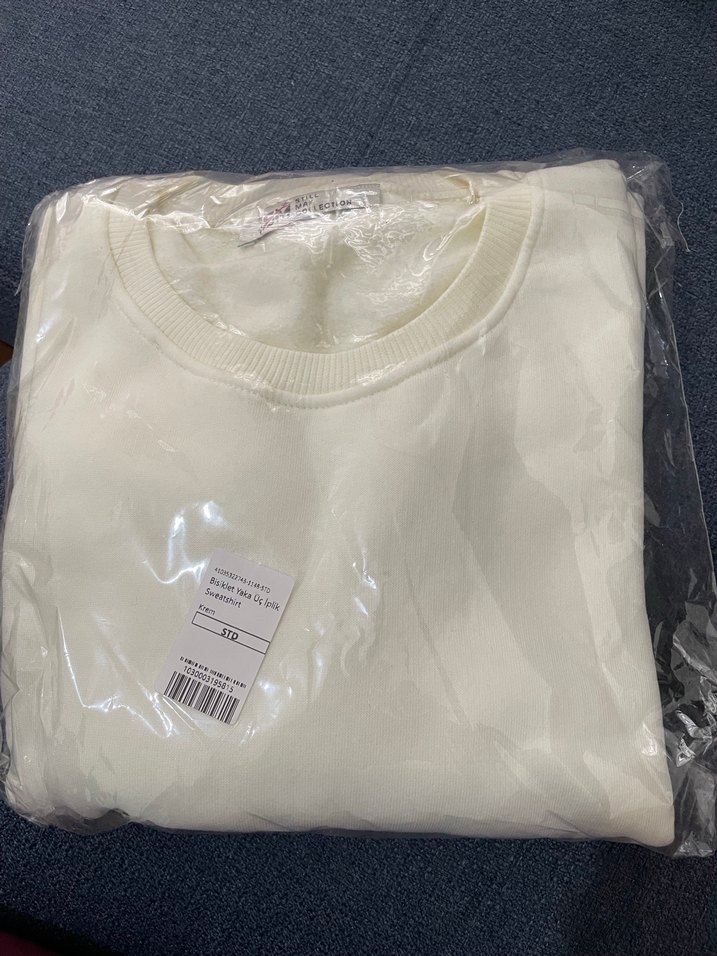 Beyaz Erkek Sweatshirt - Görsel 4