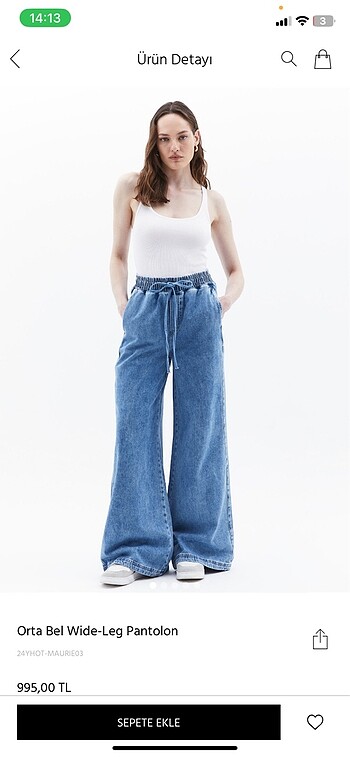 Wide Leg Pantolon