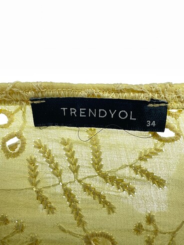 34 Beden sarı Renk Trendyol & Milla Mini Üst %70 İndirimli.
