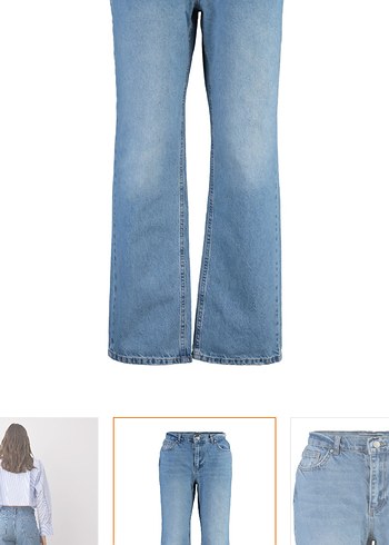 Trendyol & Milla Mavi Kadın Loose Fit Midi Denim Jean