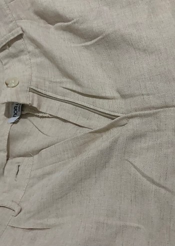 Ten rengi keten pantalon - Görsel 2