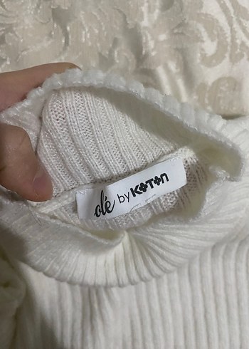 Beyaz Balıkçı Yaka Örgü Kadın Kazak - Görsel 3