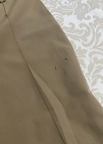 Bej Regular Fit Midi Kumaş Kadın Pantolon - Görsel 2