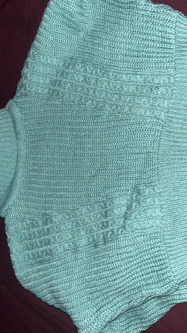 Kadın Mint Triko Boğazlı Crop Kazak - Görsel 3