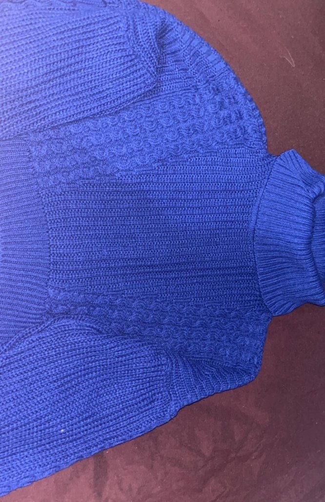 Kadın Lacivert Boğazlı Triko Kazak - Görsel 3