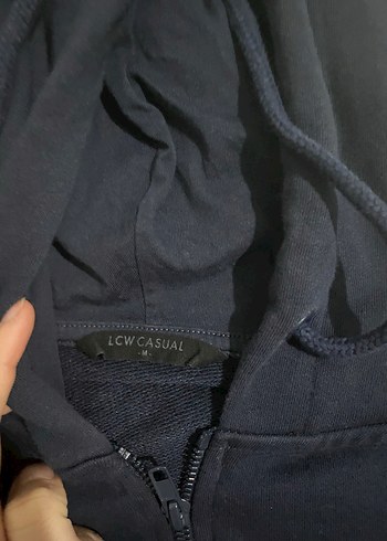 Erkek  lacivert Kapüşonlu hırka - Görsel 2