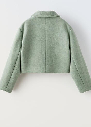 Zara YÜN KARIŞIMLI CROP CEKET HIRKA