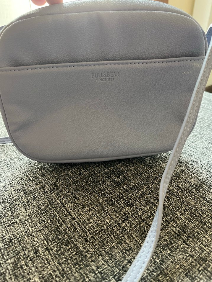 Gri Deri Kadın Çapraz Çanta - Görsel 2