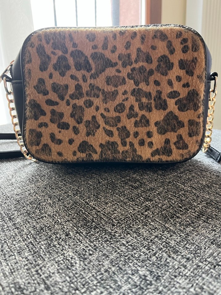 Kahverengi Deri Kürklü Kadın Çanta - Görsel 2