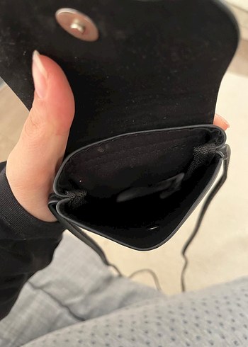 Kadın Siyah Deri Bel Çantası - Görsel 5