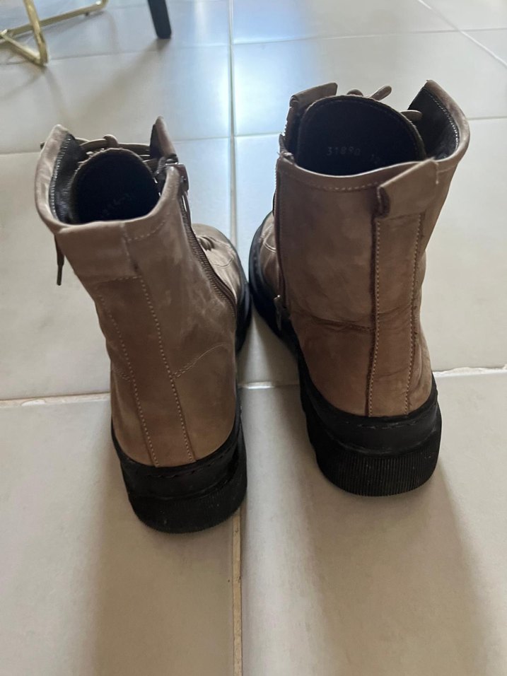 Greyder Bej Süet İnce Topuklu Kadın Bot - Görsel 5