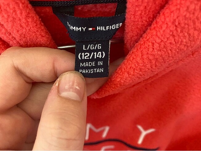 13-14 Yaş Beden Tommy Hilfiger Pembe Çocuk Hoodie