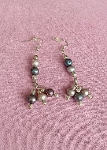 İnci taşlı küpe - Görsel 2