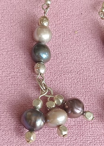 İnci taşlı küpe - Görsel 3