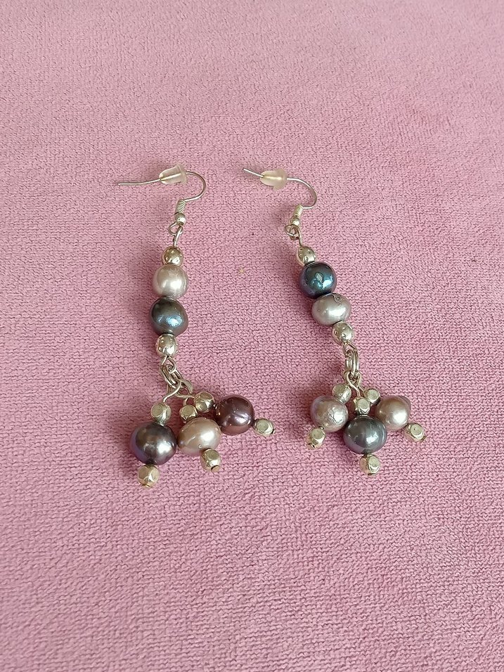 İnci taşlı küpe - Görsel 2