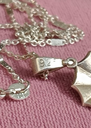 Gümüş Oltu taşlı kolye - Görsel 3