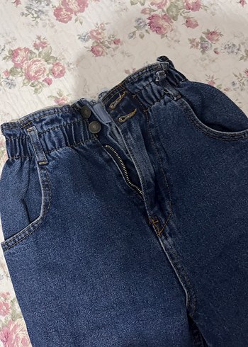 27 Beden mavi Renk Kadın Lacivert Bol Kesim Midi Kot Pantolon