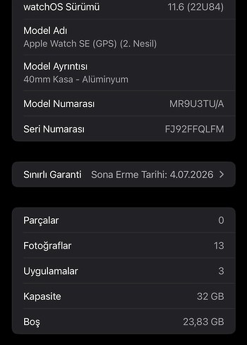 APPLE WATCH SE 2 40mm GPS