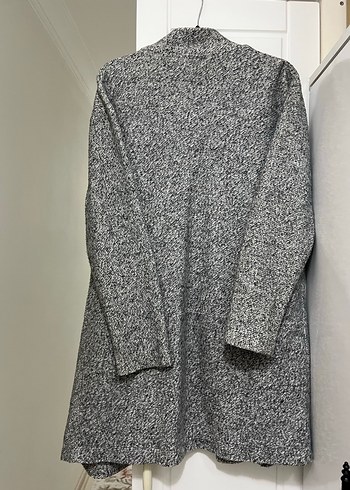 Gri Midi Uzunlukta Kadın Kaban/ Hırka - Görsel 3