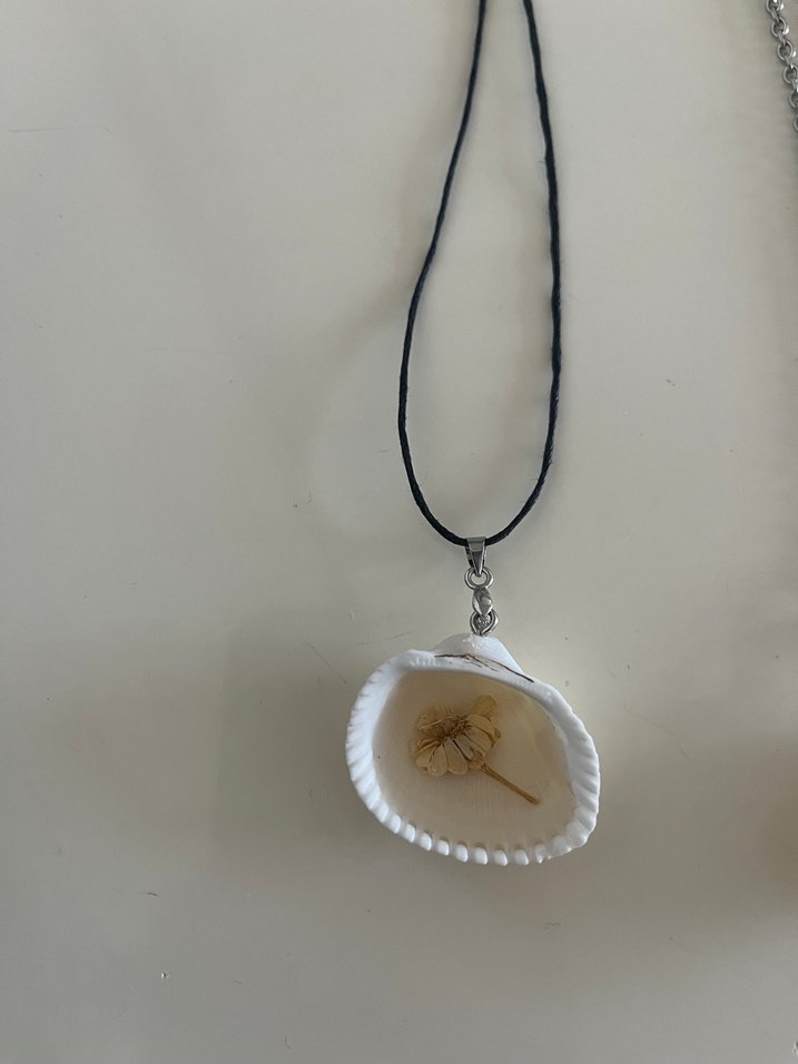 3 adet Epoksi deniz kabuğu Kolye - Görsel 5