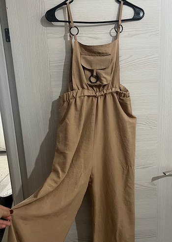 Trendyol & Milla Bej Keten Salaş Kadın Tulum