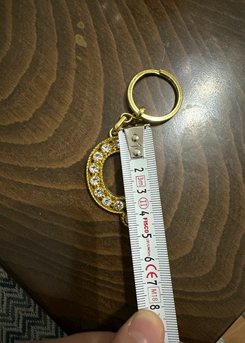 Pullu Altın Renkli Bohem Kadın Anahtarlık - Görsel 3