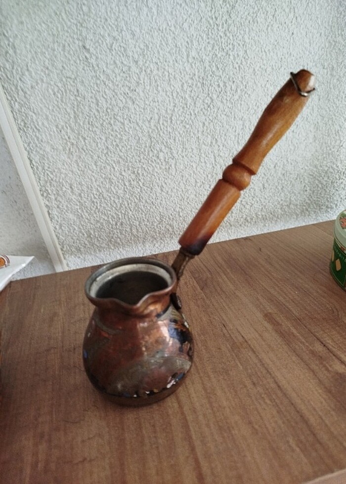 Bakır cezve ve ayran tasları - Görsel 5