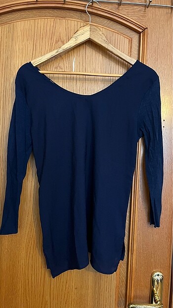 Massimo Dutti İnce lacivert bluz