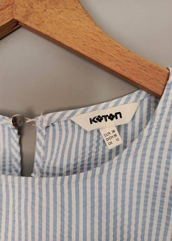 m Beden mavi Renk vintage çiçekli Nakışlı çizgili askılı bluz