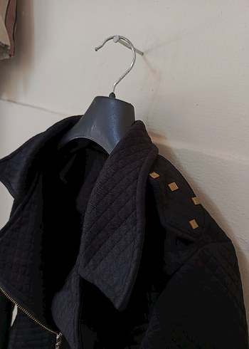 universal Beden vintage Fermuarlı zımba Biker Ceket