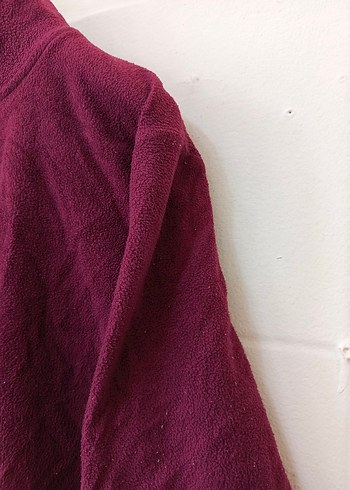 l Beden bordo Renk oversize Fermuarlı Polar Sweatshirt ceket