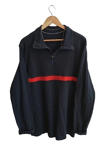 Polo yaka ince sweatshirt kazak
