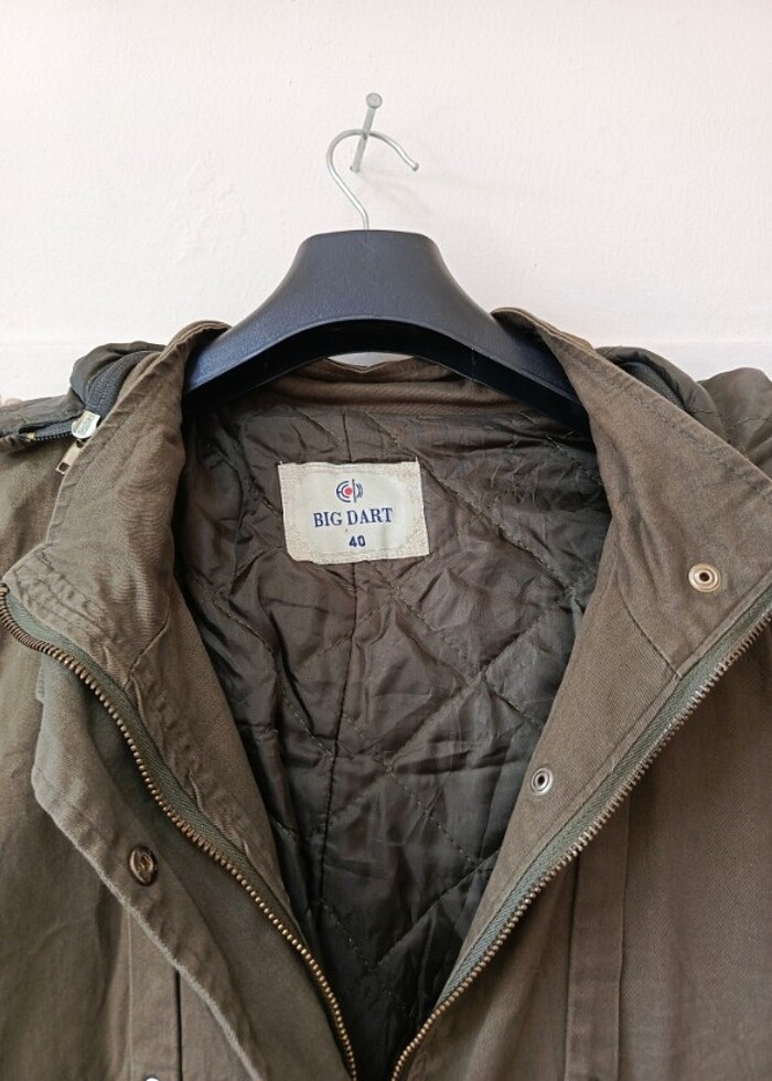Vintage kapşonlu mont kaban parka  - Görsel 2