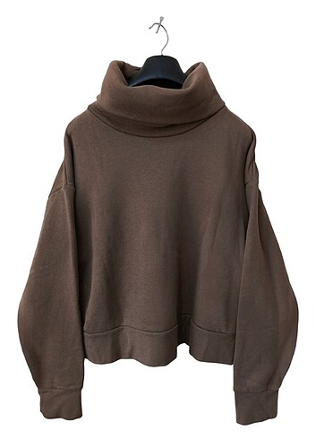 Vintage oversize boğazlı kazak sweatshirt