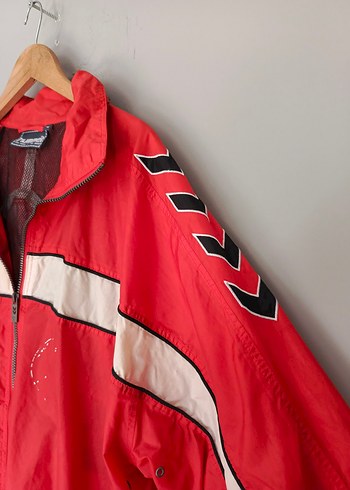 vintage oversize 90s yagmurluk ceket - Görsel 7