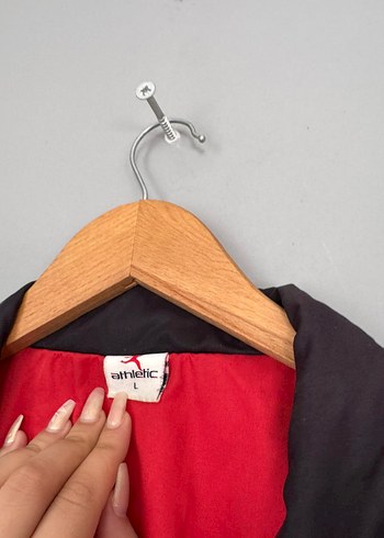 vintage oversize 90s spor yağmurluk ceket - Görsel 4