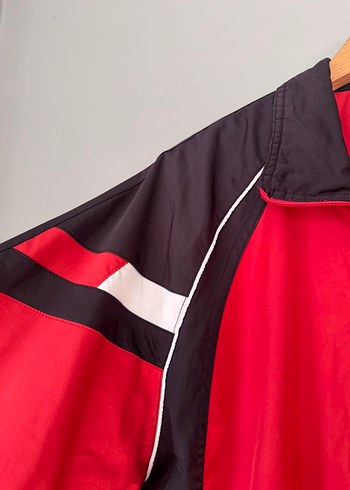 vintage oversize 90s spor yağmurluk ceket - Görsel 5