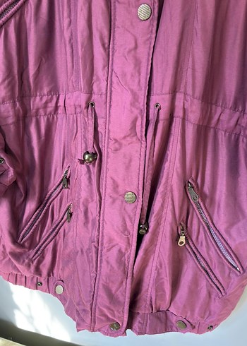 vintage uzun yağmurluk parka mont ceket 90s - Görsel 6