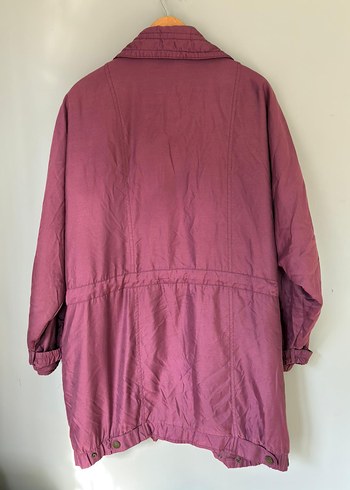 vintage uzun yağmurluk parka mont ceket 90s - Görsel 3